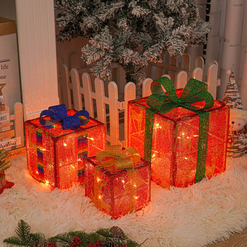 3-Piece Luminous Christmas Gift Box Set