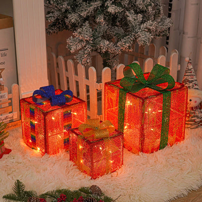 3-Piece Luminous Christmas Gift Box Set