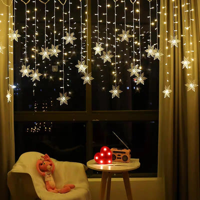 Christmas Decoration LED Snowflake Curtain Light