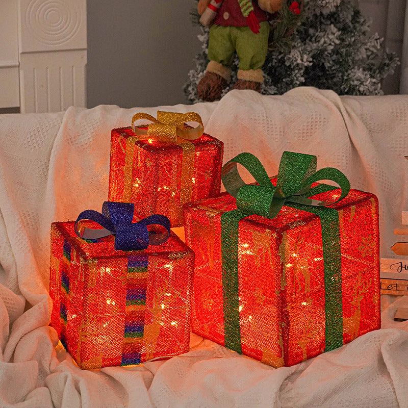 3-Piece Luminous Christmas Gift Box Set