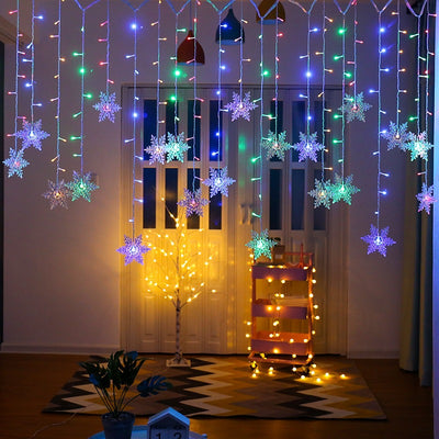 Christmas Decoration LED Snowflake Curtain Light