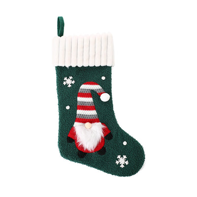 Embroidered Santa Candy Sock Gift Bag