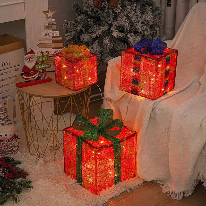 3-Piece Luminous Christmas Gift Box Set