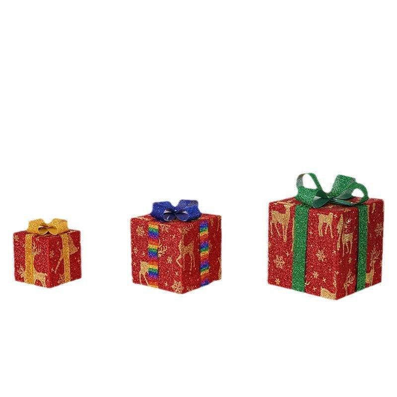 3-Piece Luminous Christmas Gift Box Set
