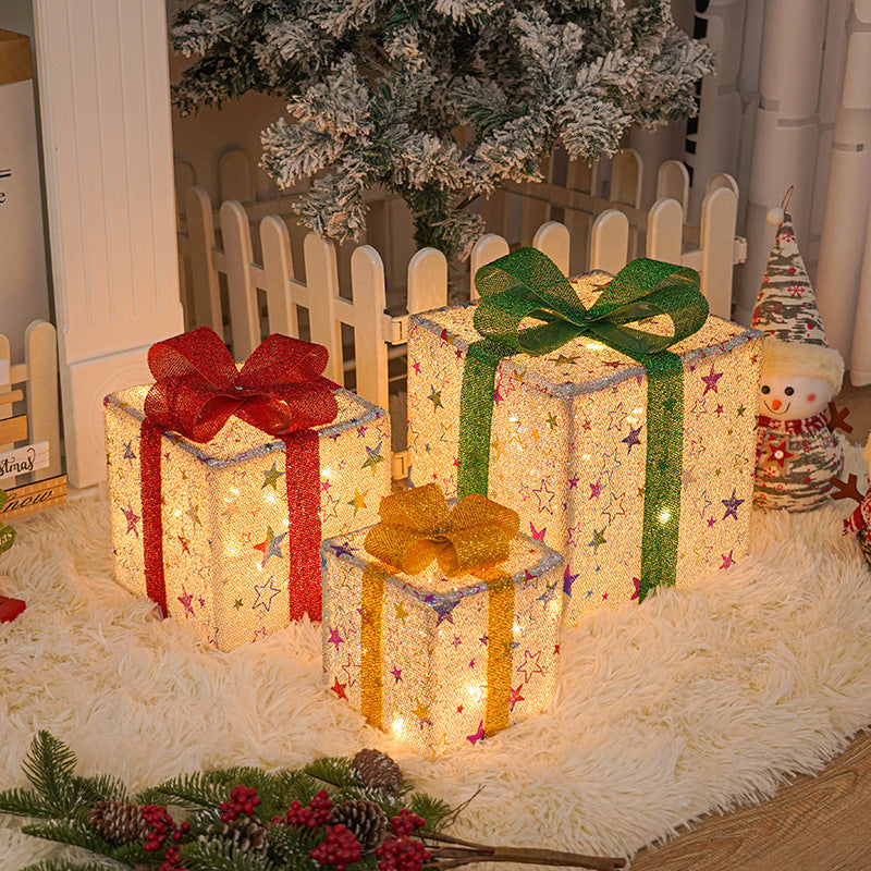 3-Piece Luminous Christmas Gift Box Set