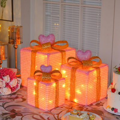 3-Piece Luminous Christmas Gift Box Set