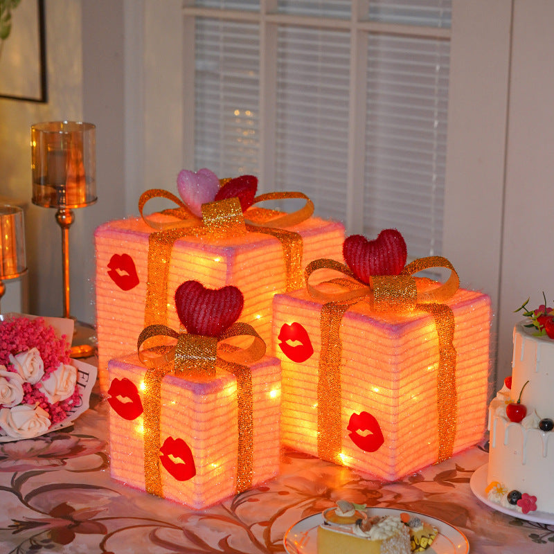 3-Piece Luminous Christmas Gift Box Set