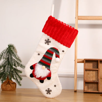 Embroidered Santa Candy Sock Gift Bag